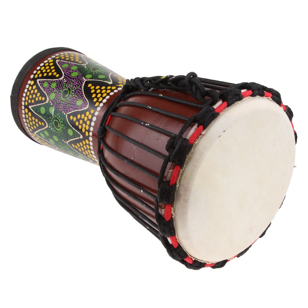 8 cal kolorowe farby Djembe średnio zdobione drewniane styl plemienny bęben Djembe Darbuka + prezenty