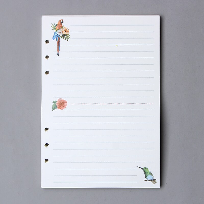 6 Holes A5 A6 Loose Leaf Notebook Refill Spiral Binder Planner Inner Page Inside Paper Dairy Weekly Monthly Plan To Do Notebook: style1 / A5