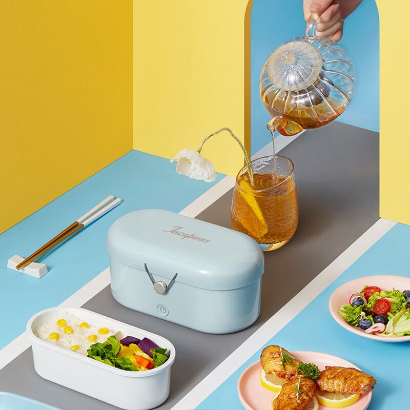 220V Electric Lunch Box Portable Water-free Heating Box Rice Cooker Food Warmer Heated Container Constant Temperature Heating