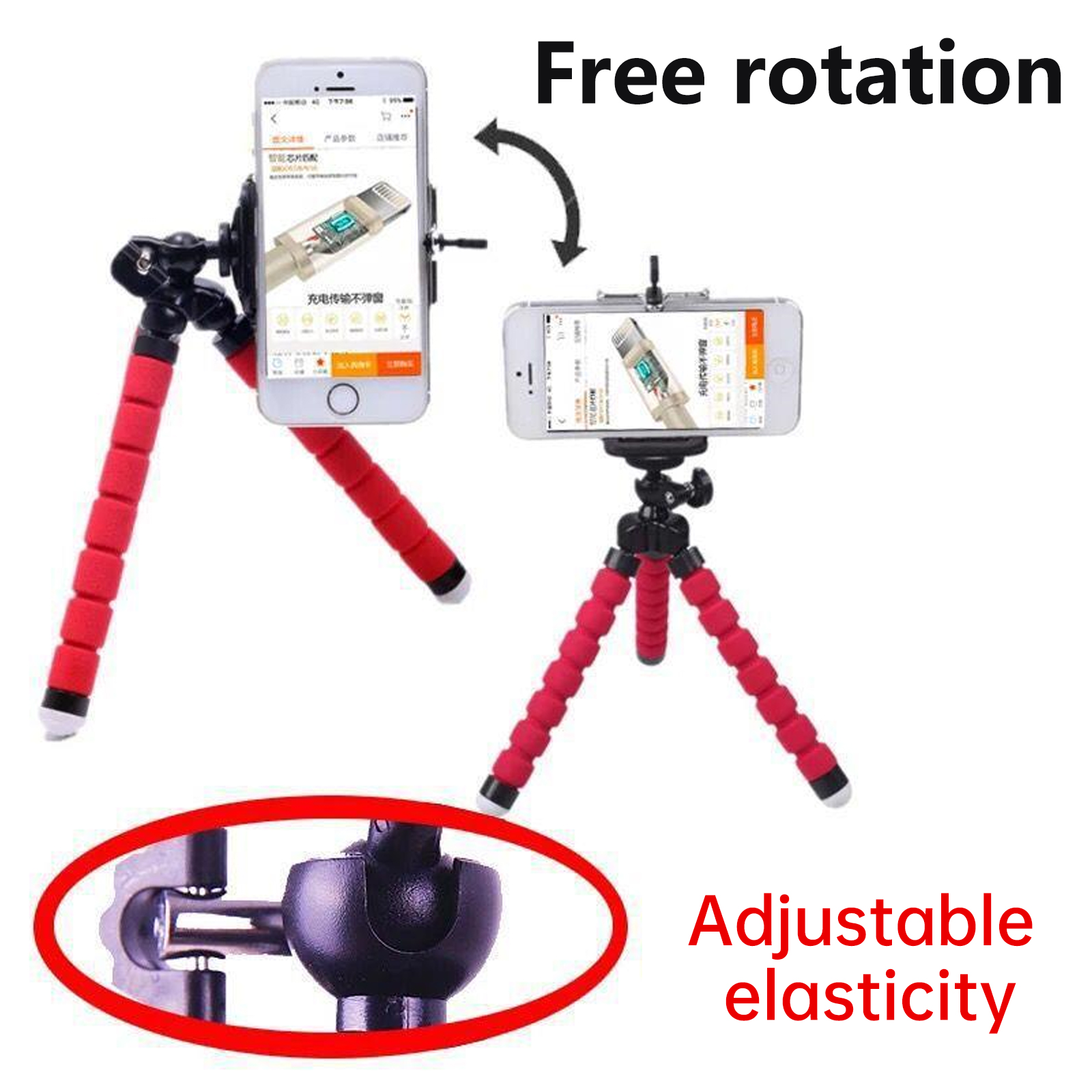 Statief Voor Telefoon Mobiele Camera Houder Clip Sport Camera Monopod Stand Octopus Voor Gopro Hero 11 10 9 8 Mini MAX Flexibel Statief