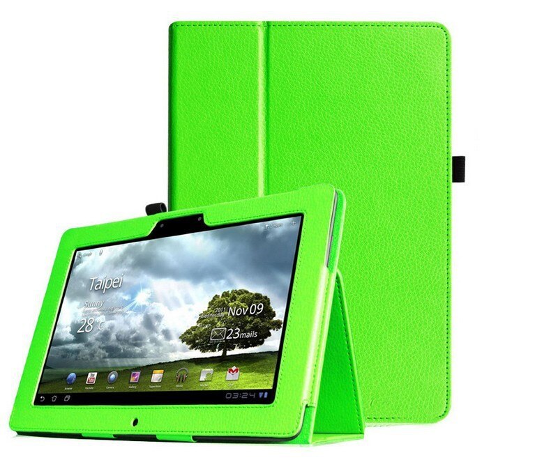 Funda de cuero para tableta Asus, cubierta de cuero para Asus, Memo Pad FHD 10, ME301T, ME302, ME302C, ME302KL, 10,1 pulgadas: Green