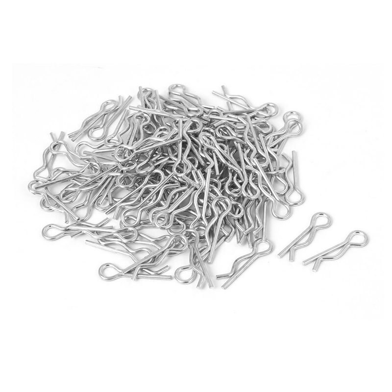 1.2 x 21 mm fjeder lås metal split clip lås sølv 100 stk: Default Title