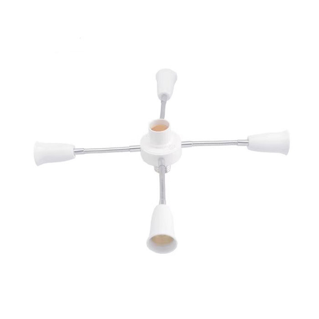 Weiß E27 Licht Sockel Splitter Haushalt LED Lampe Fotografie Sockel Adapter Konverter Einstellbar Multi E27 Glühbirne Adapter