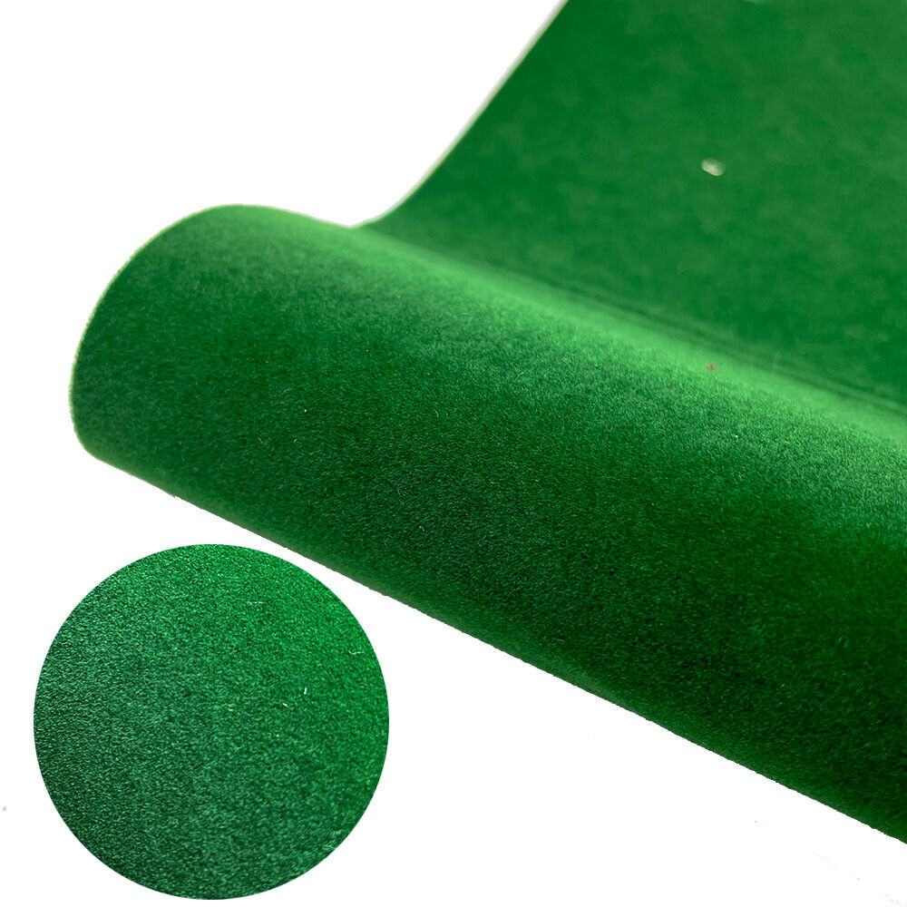 Revestimiento flocado de terciopelo autoadhesivo, hojas adhesivas de tela de fieltro para arte y manualidades, revestimiento para joyero, revestimiento de terciopelo suave para cajón: L / Verde