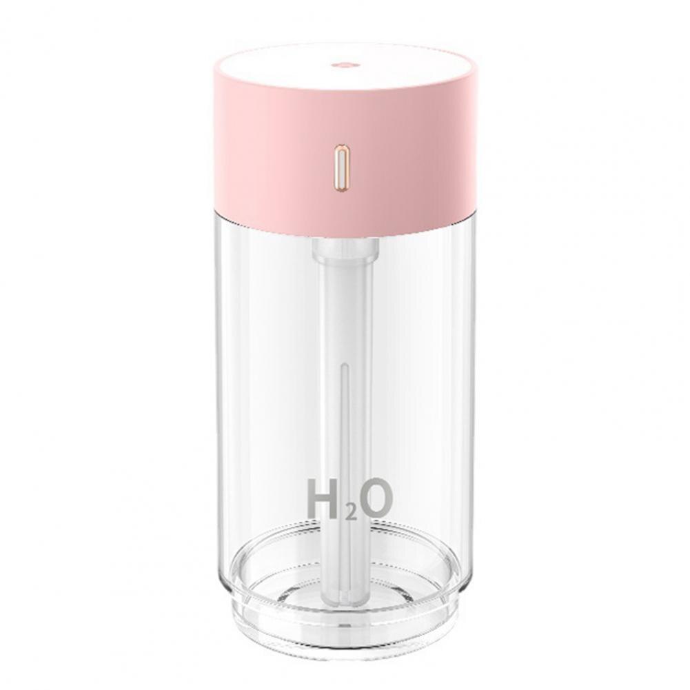 Desktop Air Humidifier Visible Water Tank Easy to Clean Smart Chip Simple Transparent USB Plug-in Desktop Humidifier:  Pink