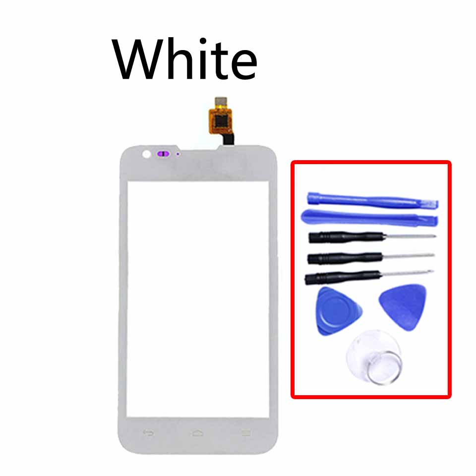 4,5 "pantalla táctil para Huawei Ascend Y550 Y550-L01 \ L02 \ L03 Touch Sensor de panel de pantalla digitalizador pantalla LCD panel de lente de vidrio: White-With tool