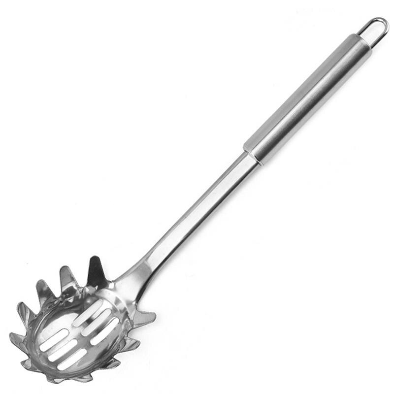 Pasta Scoops Noodle Spoon Scoop colander Spaghetti Ladle Slot Stainless Steel Colander Kitchen Gadget
