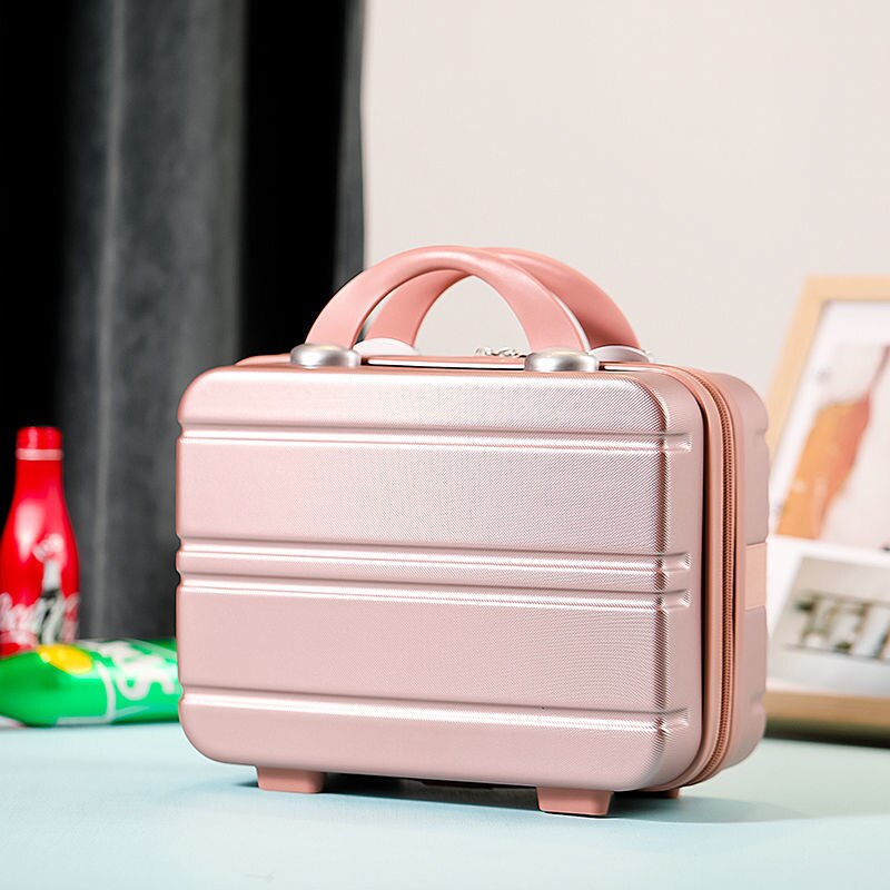 neue 14 Zoll Koffer Schätzchen Farben Für Frauen Mini Gepäck Reise machen-hoch Kosmetische fallen machen-hoch Taschen: Rosa