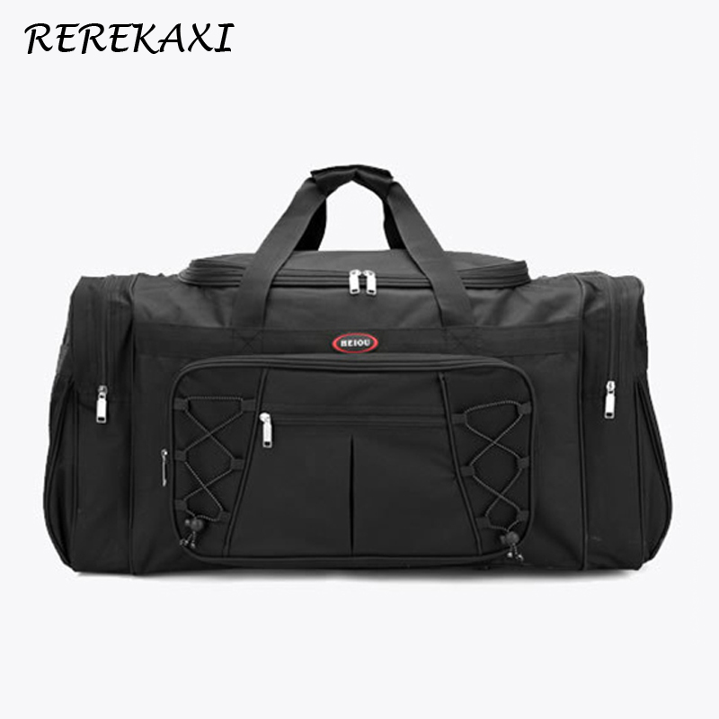 Große Kapazität männer Reisetasche Wochenende frauen Wasserdichte Polyester Hand Gepäck Große Tasche Männlichen Reise Duffle Taschen Verpackung würfel
