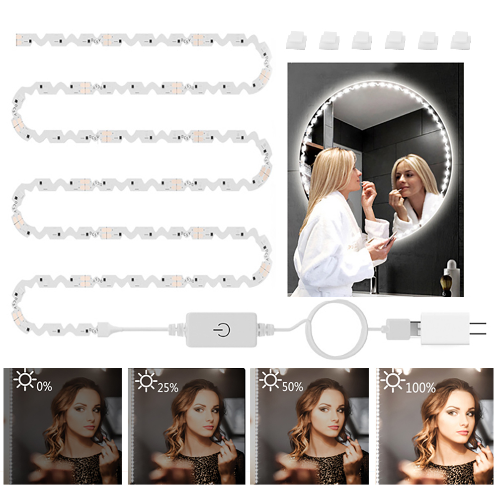 LED make-up make-up spiegel lichtstrip - decoratieve kamer cosmetisch nachtlampje voor badkamer kaptafel wandlamp