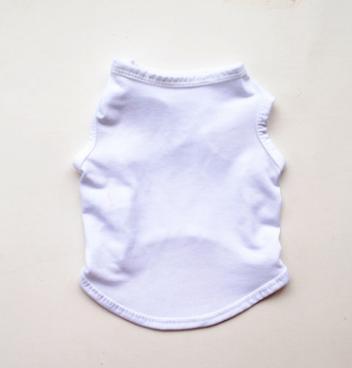 Ensfarvet hundeskjorte billigt hundetøj til små hunde sommer chihuahua t-shirt sød hvalp vest yorkshire terrier kæledyr tøj: Hvid / L