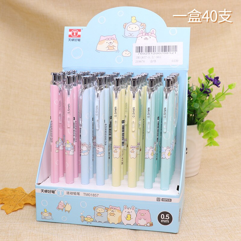 40 pcs/lot Hero Series Mechanical Pencil Cute Student Automatic Pen For Kid School Office Supply Promotional: 01857  0.5MM