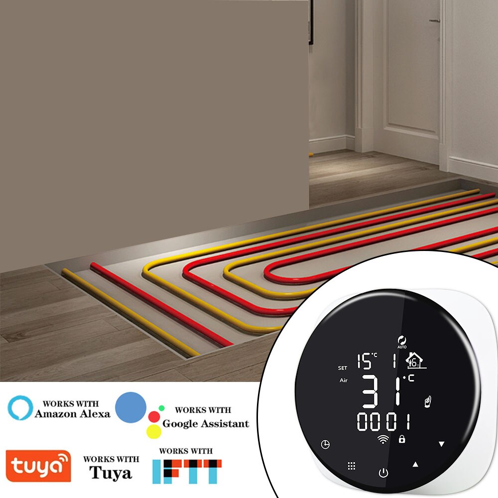 90-240 vac 16a wifi termostat elektrisk gulvvarme termostat fjernbetjening smart kontrol arbejde med google home alexa