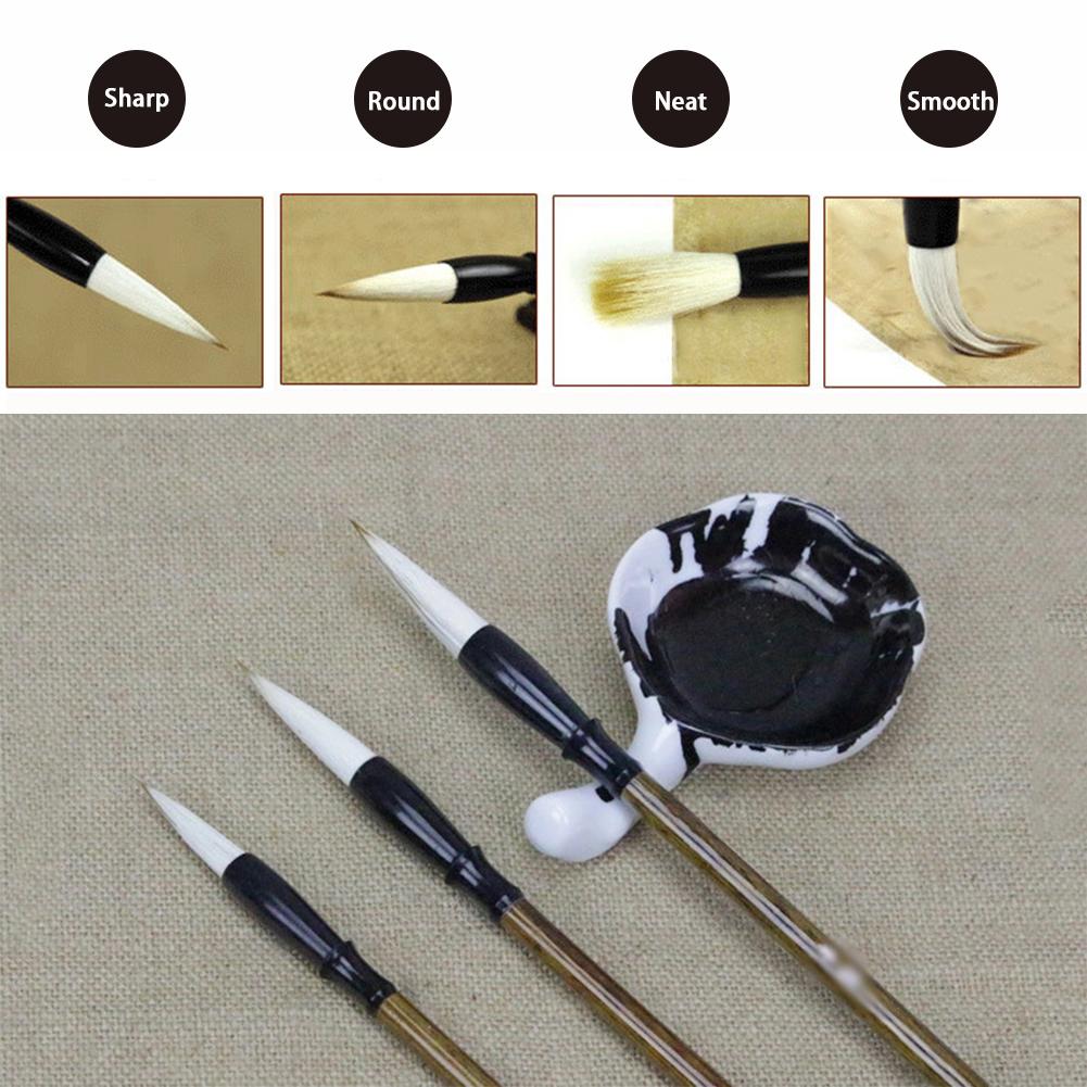 3PCS Schreiben Pinsel Aquarell Chinesische Kalligraphie Pinsel Set Malerei Zeichnung Pinsel Für Studenten