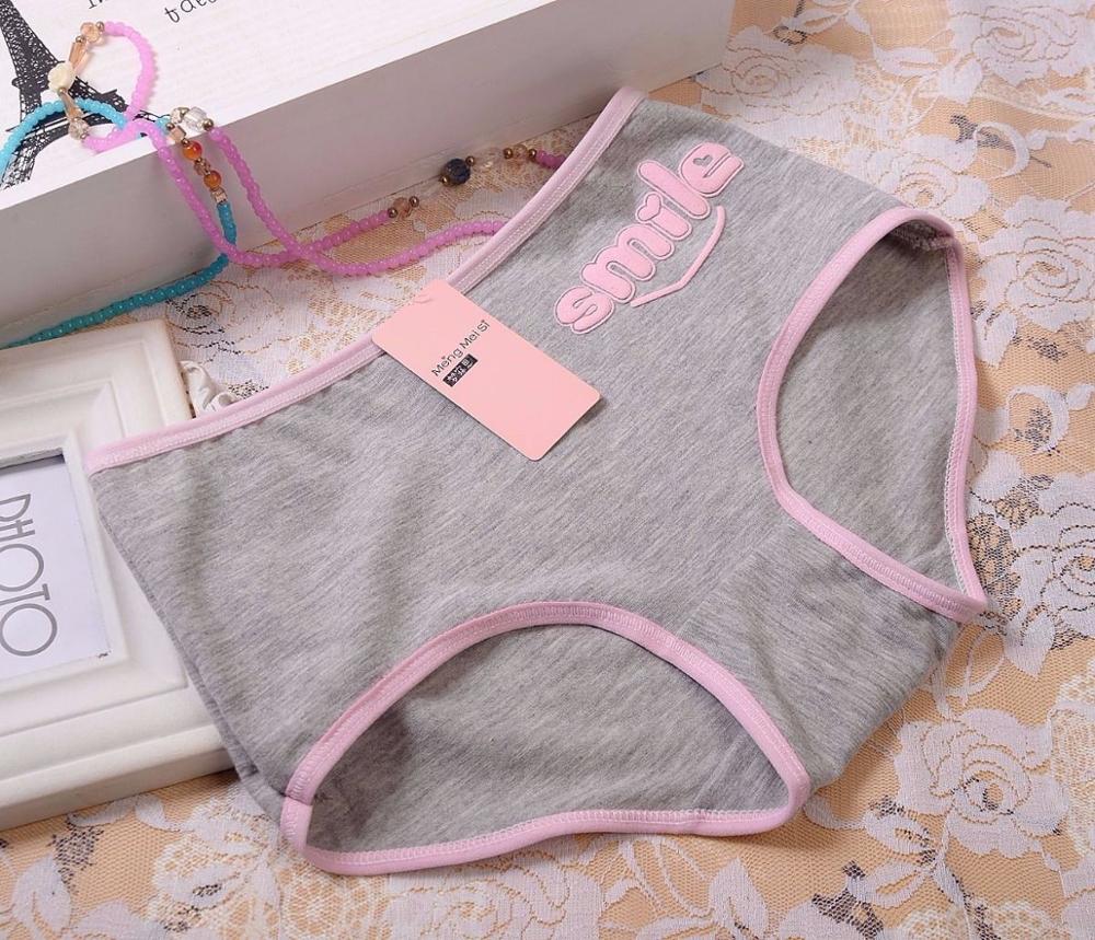 Teen Underwear Briefs Girls Briefs Panties Women's Botton Briefs Mid-waist Shorts 13-14-16-17-18T