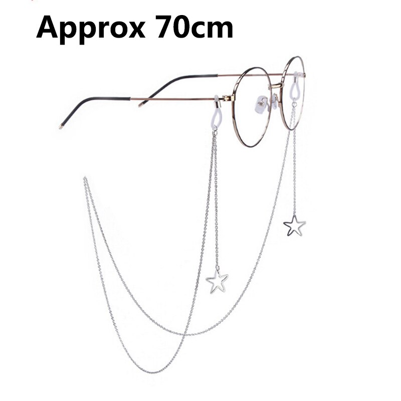 1 stücke Brillen Gurt Lesebrille Hängen Kette Sonnenbrille Brillen Halfter Nacken Kabel Gläser Unterhose Metall Kette: 16
