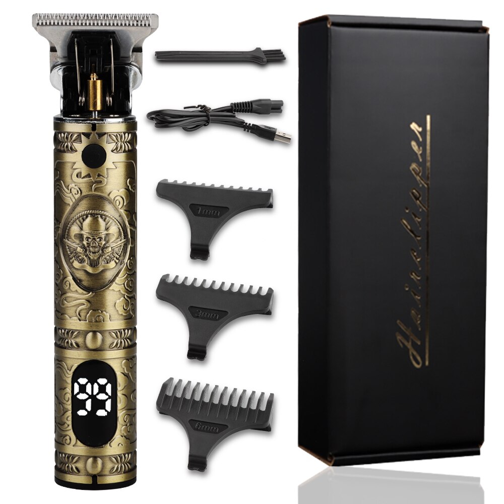 T9 0Mm Professionele Tondeuse Baard Trimmer Elektrische Oplaadbare Mannen Haar Scheerapparaat Baard Kapper Hair Cut Snijden Machine: 2