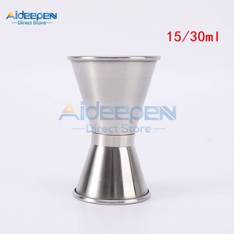 25/50ML Stainless Steel Cocktail Measuring Jigger Double Jigger Measure Shot Drink Spirit Measure Cup Bar Bar Tools 15/30ML: TypeB 15 and 30ml