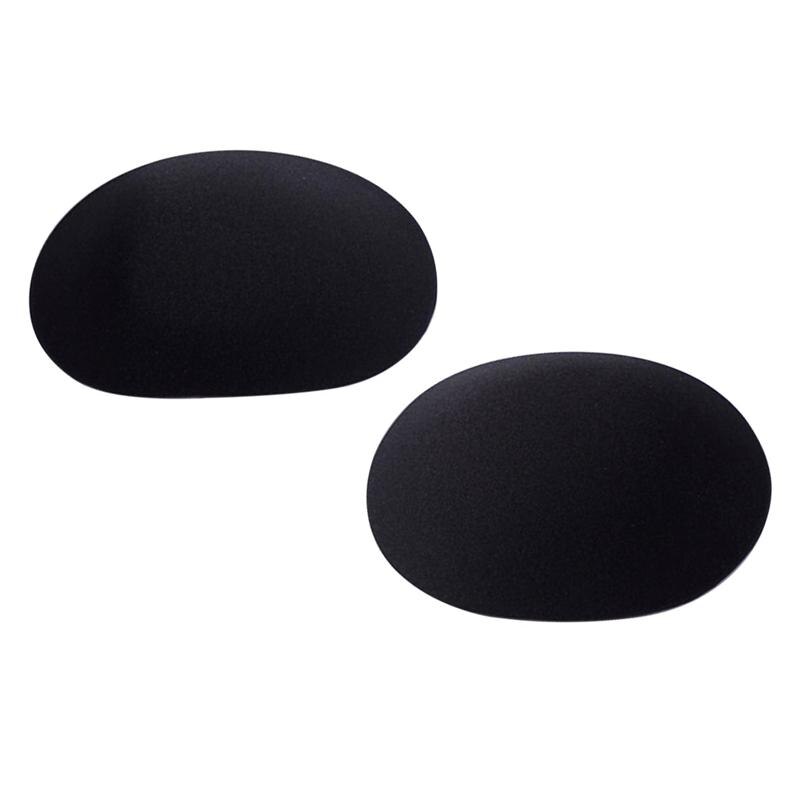 1 Paar Onzichtbare Schouder Pad Afneembare Thicken Shoudler Padding Universele Sholder Enhancer Huidskleur: Black