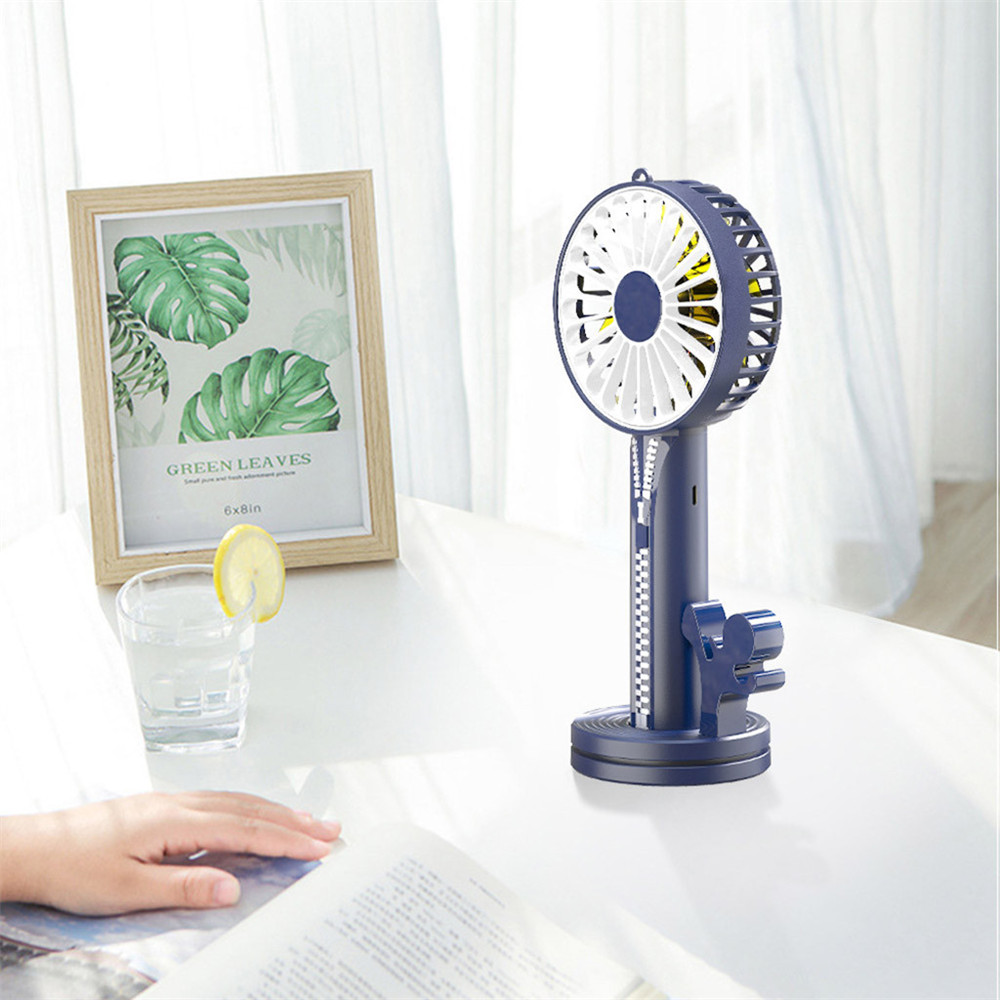 Multifunktions-reißverschlussventilator usb-ladegerät kleiner ventilator handheld im freien mini-make-up tragbarer mini-luftkühlerventilator con
