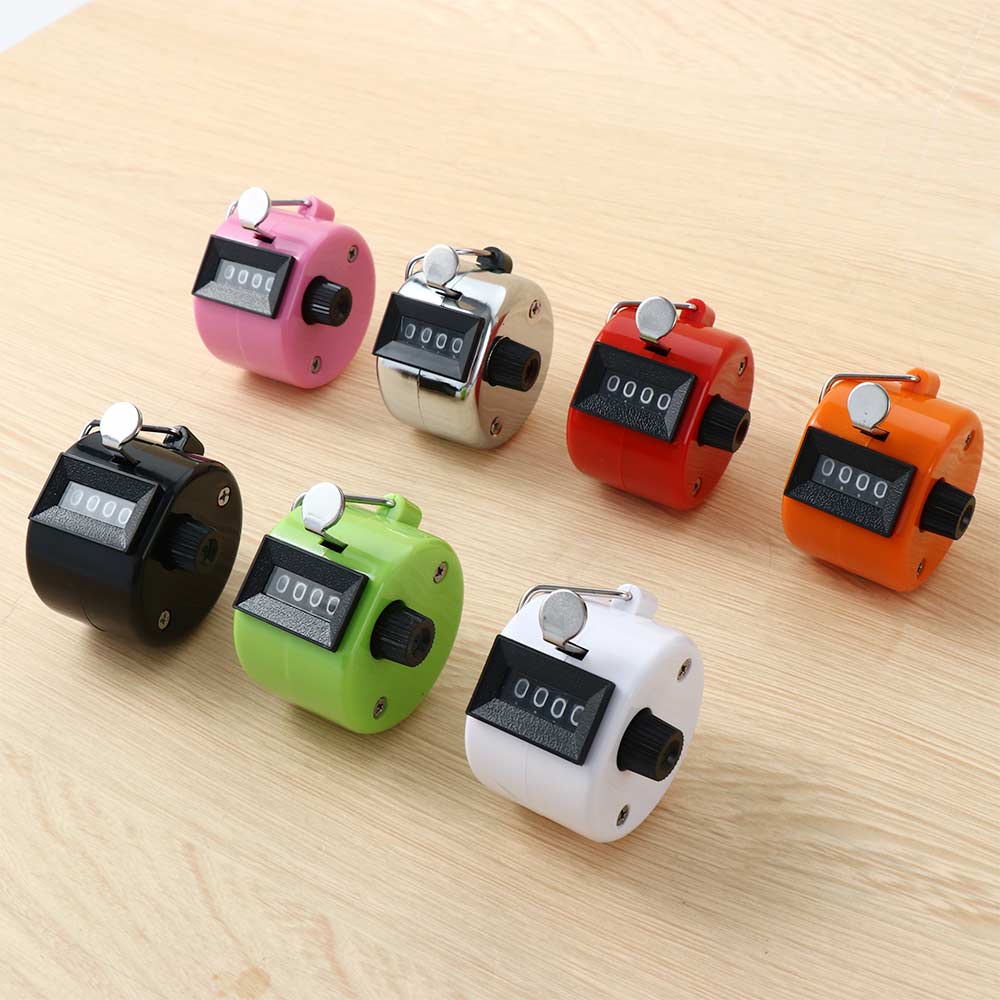 4 Digit Number Mini Hand Held Tally Counter Digital Golf Clicker Manual Training Counting Max. 9999 Counter
