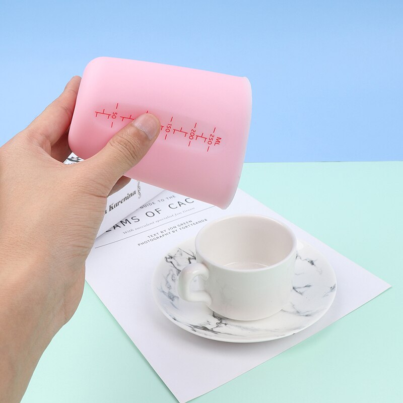 Silicone Measuring Cup Precision Graduated Kitchen Measuring Tool Jug Pour Spout Baking Cooking Tool For Butter Water