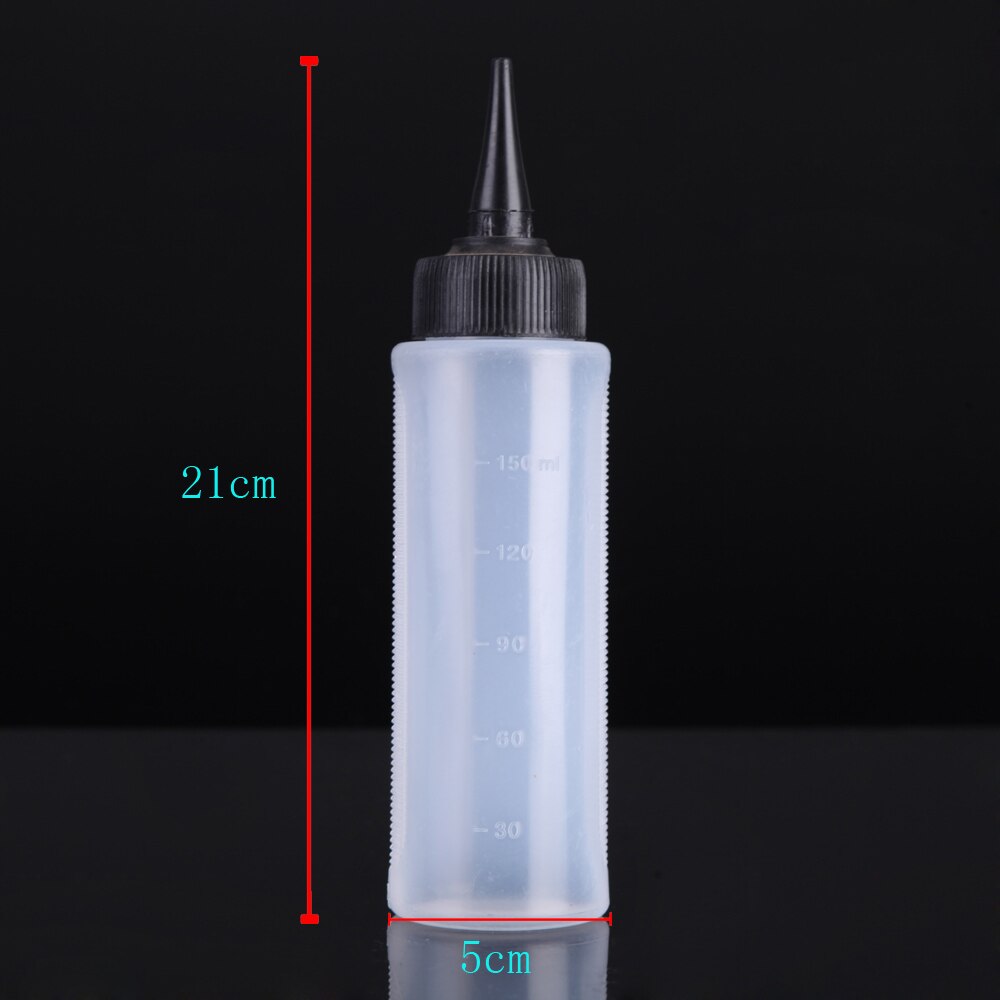 Bouteille en plastique avec bouchons torsadés, échelle à pression, à usage domestique ou Salon de coiffure, Pot de nettoyage sec et lavage de cheveux de 150ml