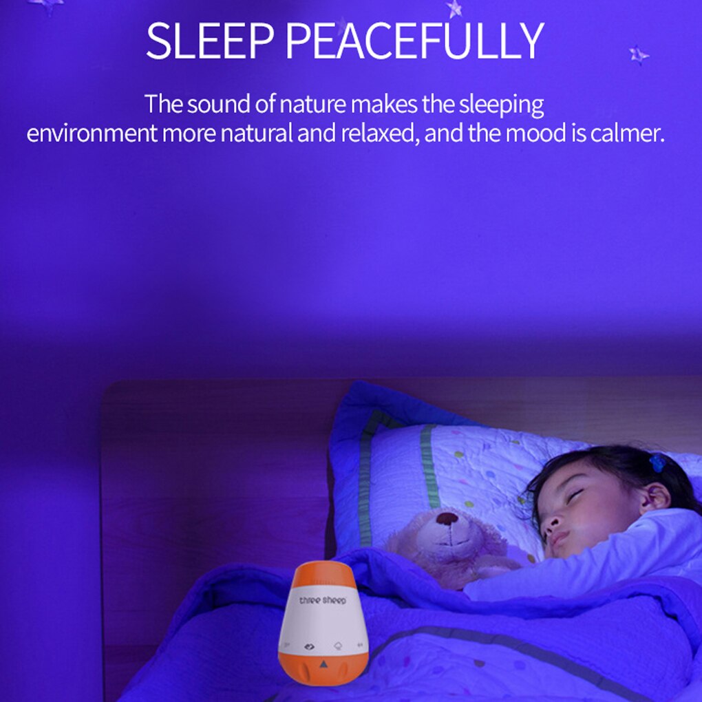 Sleep Machine Rechargeable Sleeping Sound Sensor Plastic Portable Sleeping Breathing Light Mini Noise Machine