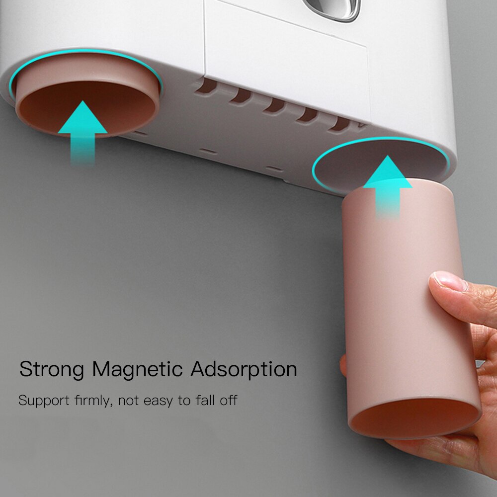 Ecoco Wall-Mount Toothbrush Holder Auto Squeezing ... – Vicedeal