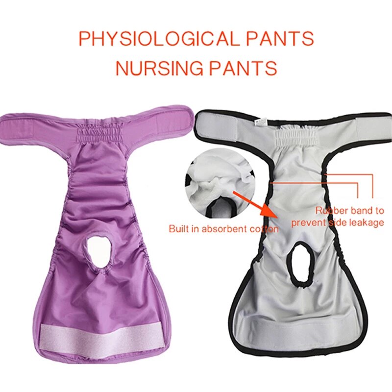 Pet Physiological Pants for Small Large Dog Puppy Washable Durable Doggie Short Diaper Soft Leak-proof Pant Pet Underwear
