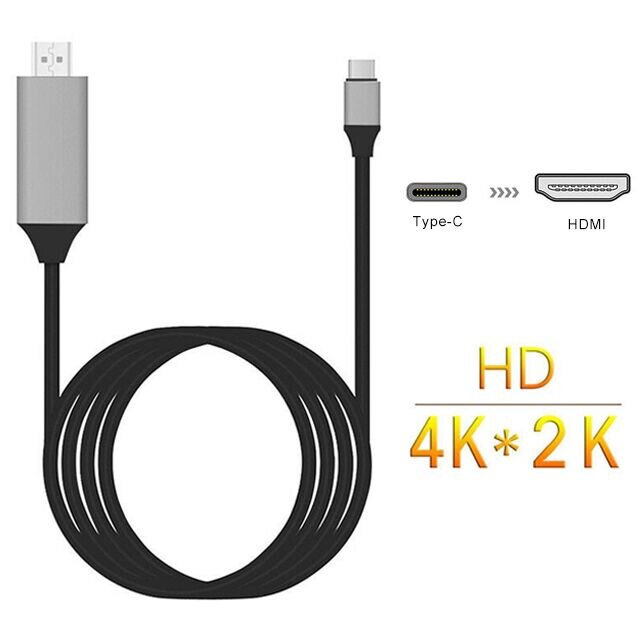 1080P HDMI Kabel 2m Type-C USB-C naar HDMI Adapter Micro USB C naar HDMI HD TV kabel Adapters Voor Samsung S9/S8/Note 9 Huawei Type-C: Default Title