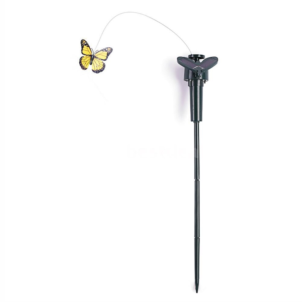 Solar Powered Artificial Flying Butterfly Hummingbird Lawn Stake Yard Art Ornament Outdoor Garden Simulation Decoration: A