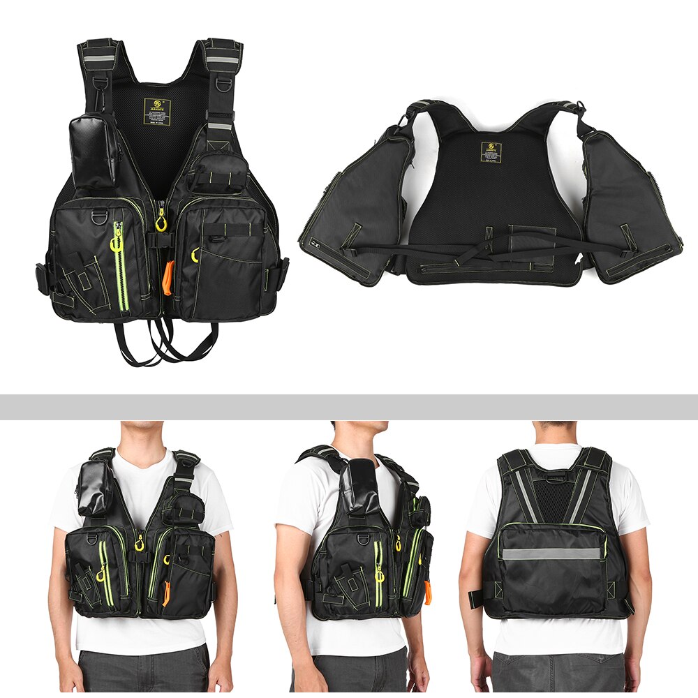 Reddingsvest voor vissers, meerdere zakken, drijfvest voor volwassenen, reddingsvest voor buitensporten, meerdere zakken voor vissers