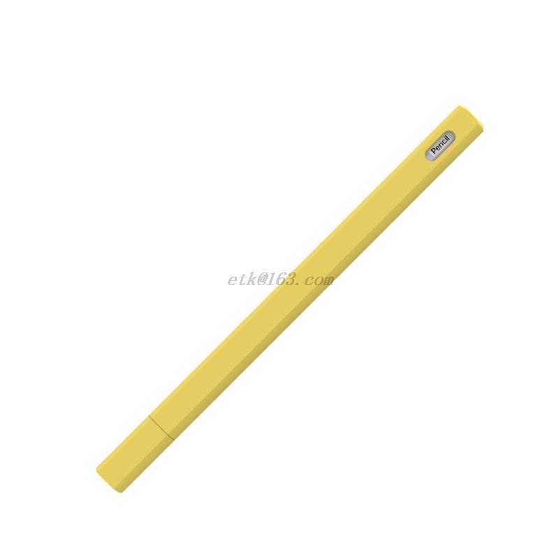 Triangle Anti-scroll Silicone Protective Case Pouch Cap Holder Nib Cover Skin For Apple Pencil 2 for iPad Pencil 2nd: Yellow Pencil 2