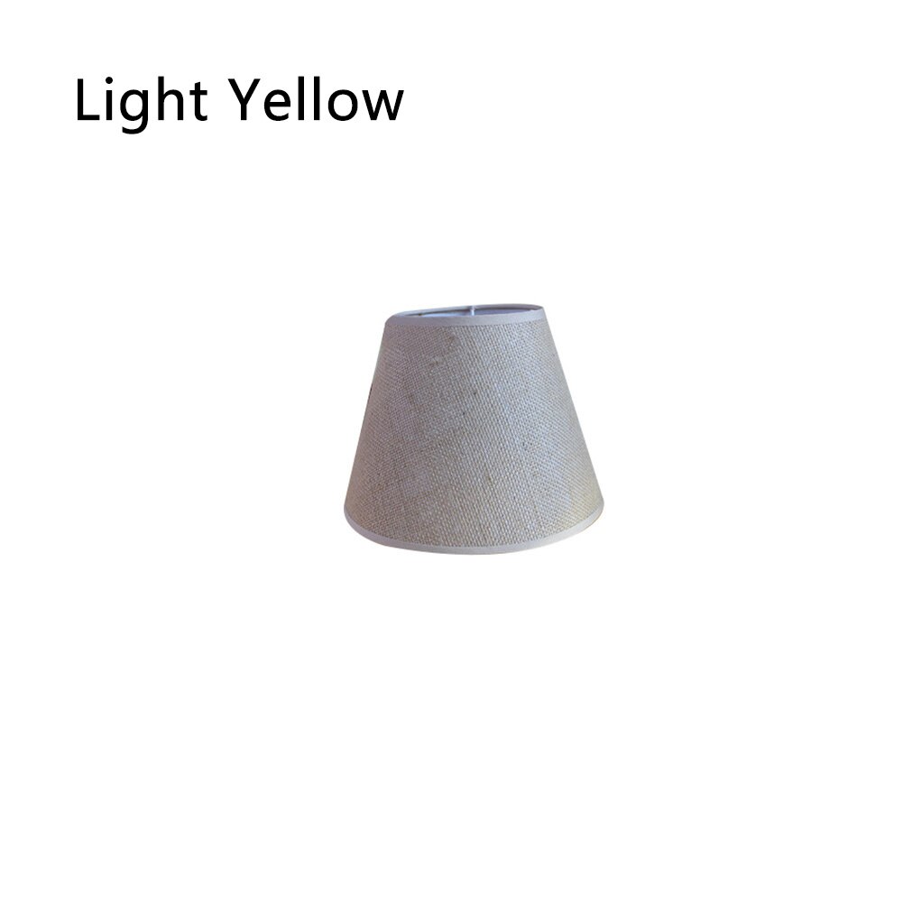 Tissu abat jour Art déco solide abat jour applique lampe de Table abat jour moderne pour la décoration de la maison: Light Yellow