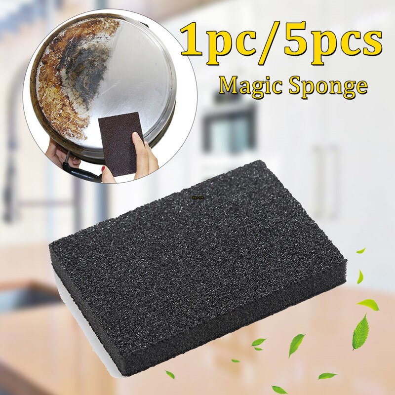Household Sponge Eraser Rust Remover Brush Dish Pot Cleaning Emery Descaling Clean Rub Pots Kitchen Tools Gadgets Accessories