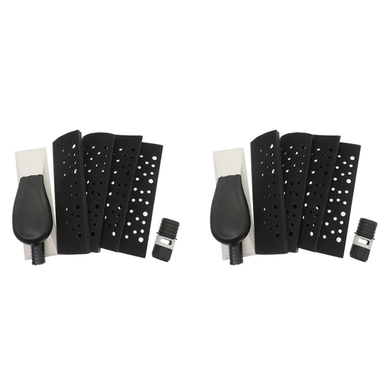 B84B-2 Set 200 x 70 mm Schleifblock Vakuum-Handschleifer Schwammpad staubfrei mit 8 Ersatzpads zum Polieren von Holz im Auto
