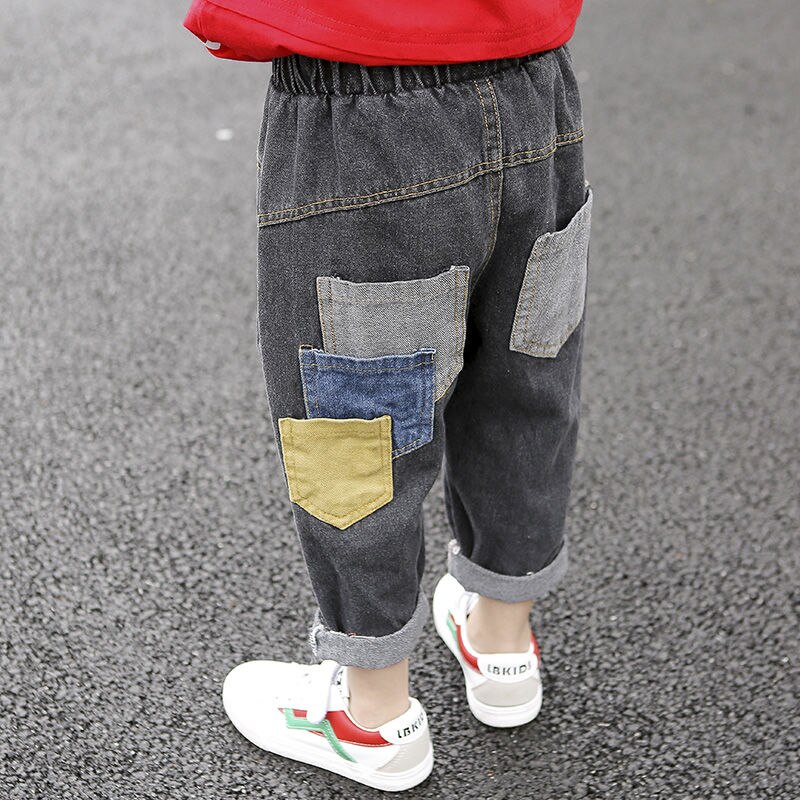 2 3 4 5 6 jahre Jungen Jeans Mehrfarbig Multi-tasche Denim Hosen Kleinkind Baby Jungen Harem Hosen frühling Herbst Hosen Neue