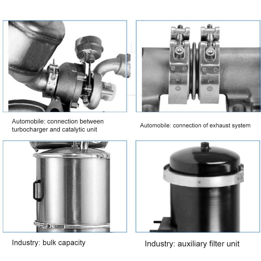 Brida de escape fija abrazadera de hierro para el tubo de escape turbocargado del automóvil Universal portátil
