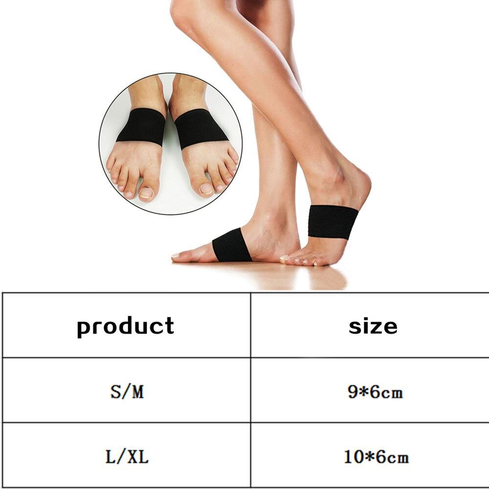 FDBRO 1Pair Men Women Arch Compression Sleeve Plantar Fasciitis Support Flat Feet Elastic Copper Bandage Foot Brace