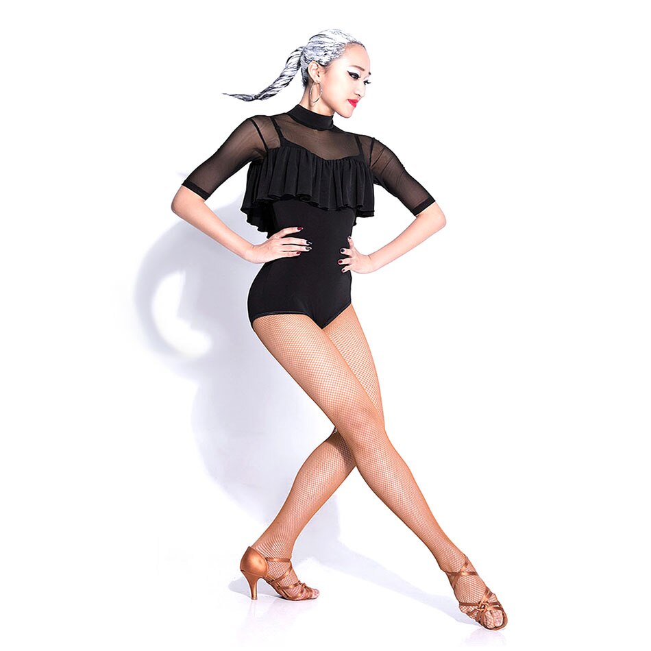 Latin Dance Dress Women Half Sleeve Latin Dance Tops with Safety Pant for Ballroom Samba Tango Chacha Dancing Performamnce L1034