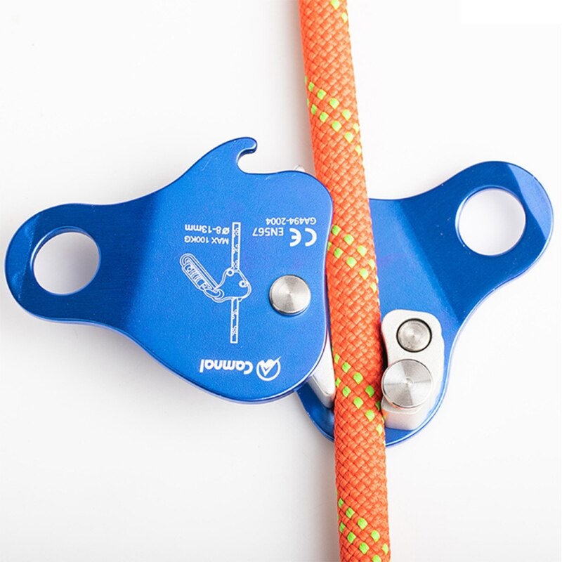 Outdoor Climbing Protector Fall Arrester Prevention Safety Rope Self-Locking Climbing Rope Grip Clamp for Rock Climbing Tree