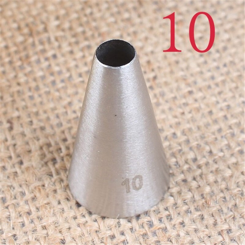 Grote Ronde Rvs Piping Icing Nozzle Cake Decoratie Tips Cake Decorating Tool Bakken Accessoires 10 #