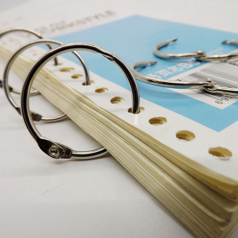 Fabriek vernikkelen foto/verzamelband ring office binder ring sleutelhanger 10 stks/pakket Open ring