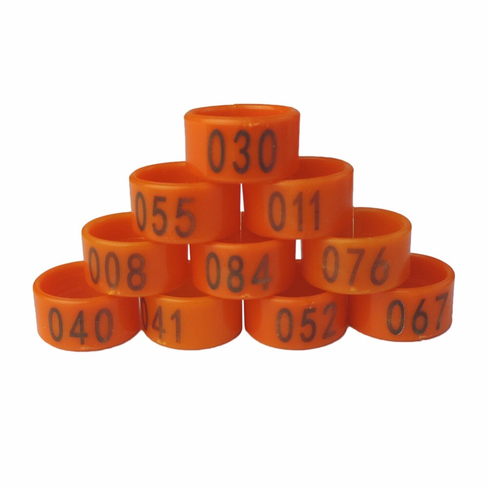 100 stk nr. .1-100 kyllingfotring hønekyllinger and gås digital fotring fjærfeoppdrettsutstyr