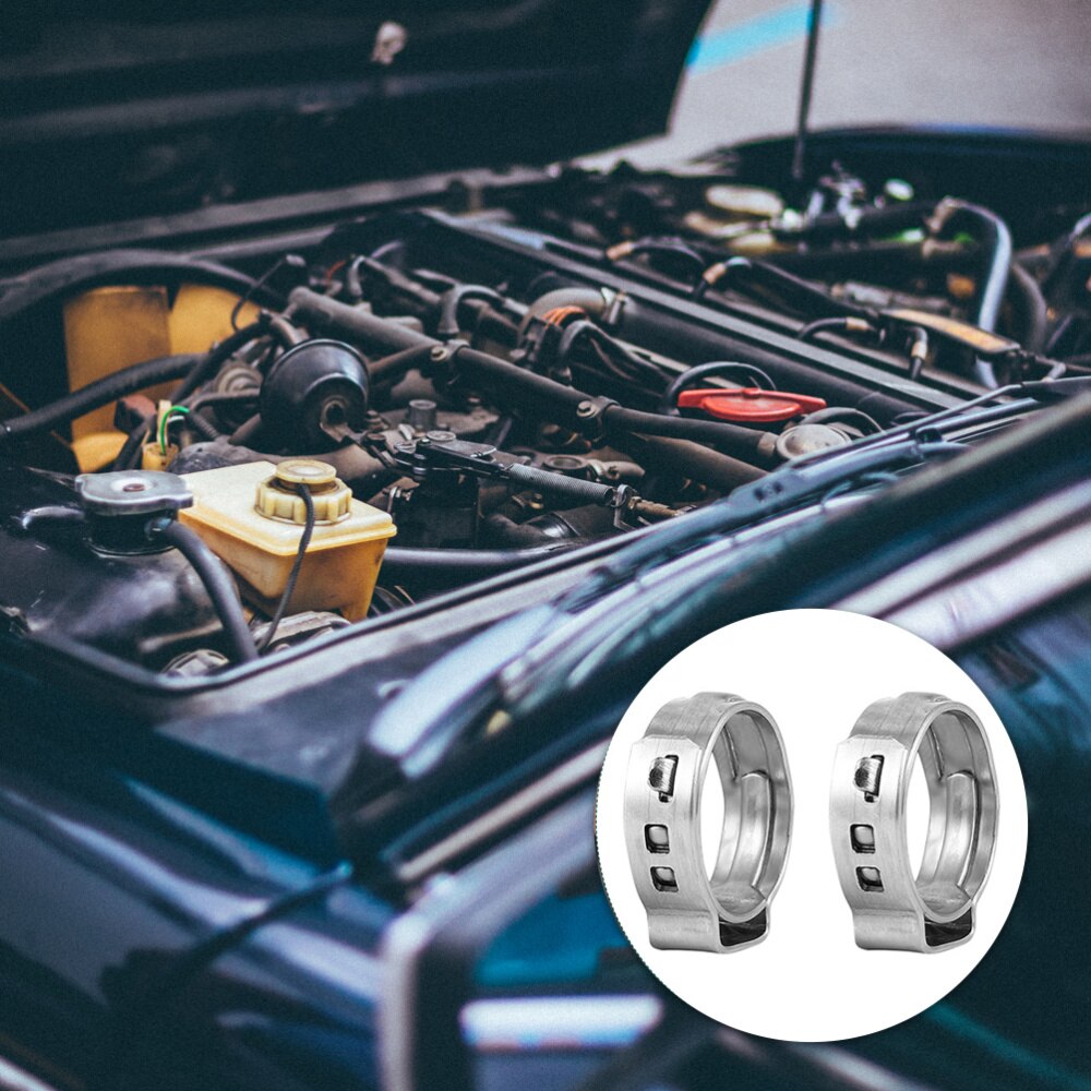 128pcs Hose Clamp Stainless Steel Hydraulic 5.8-21mm Hose Clip for Vehicle Boat Car