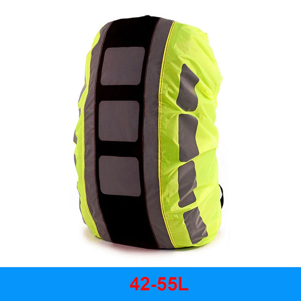 Outdoor Bag Cover Rain Waterproof Covers Reflective Backpack Dust Covers For Riding Cycling Camping Hiking Sports Bags Raincover: 42-55L Black 2