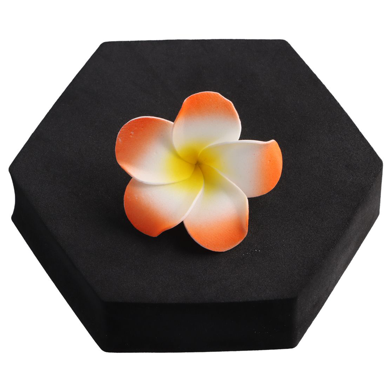 Pinza de pelo de flores para mujer, pasador de playa hawaiana, accesorios coloridos, horquilla, herramientas de peinado de tiro: Naranja
