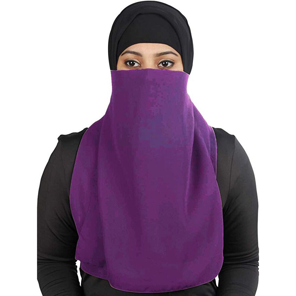Velo musulmán de una pieza para mujer, hiqab islámico, Modesty, una sola capa, pañuelo Amira, Ramadán, árabe, Purdah: 06 Dark Purple