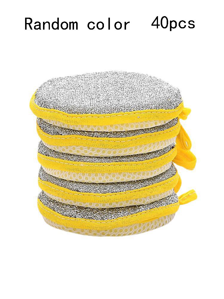 10/20/40 pz doppio lato lavastoviglie spugna pentola pentola spugne lavaggio utensili per la pulizia della casa stoviglie da cucina spazzola di lavaggio: casuale colore 40pezzi